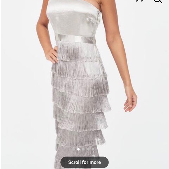 Stunning Lavish Alice X Rosie Connolly Fringe Metallic and black Dress - Picture 7 of 8